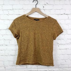 Forever 21 Brown Textured Crop Top